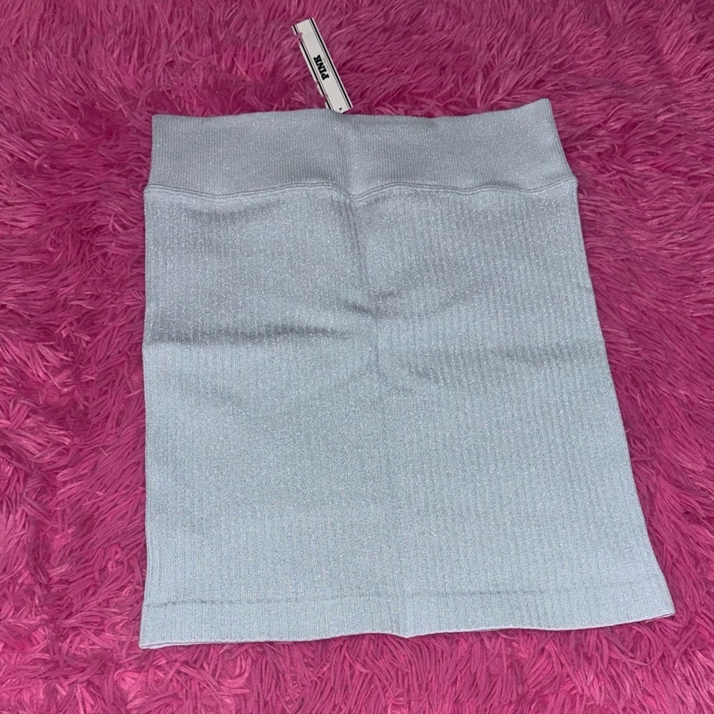 PINK Seamless Shimmer Mini Skirt Women Size Medium - Picture 3 of 12